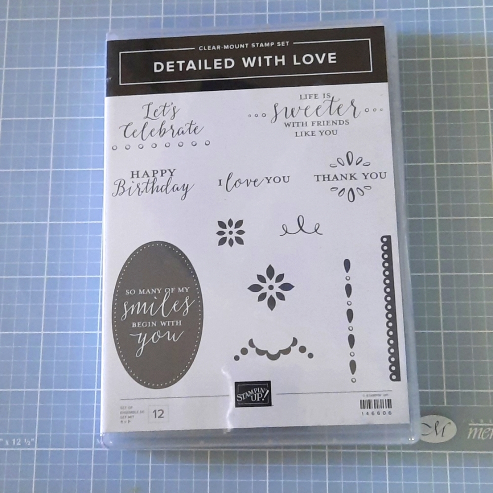 Detailed with Love  Rubber cling stamp set